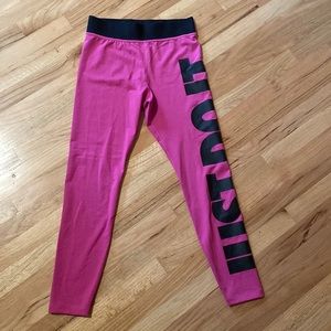 NIKE pink “Just Do It” jeggings long pants